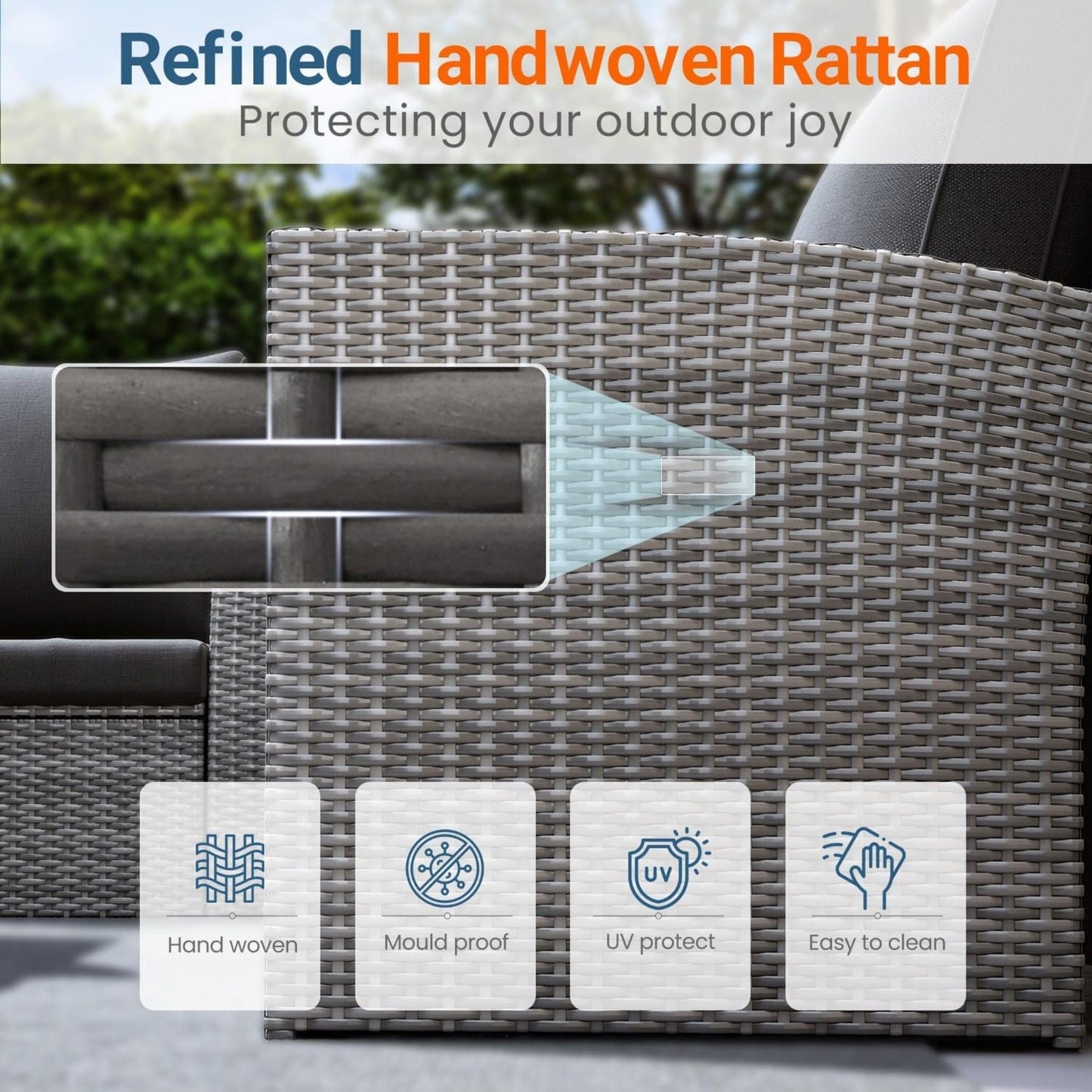 Modern Patio Set With Table And Cushions