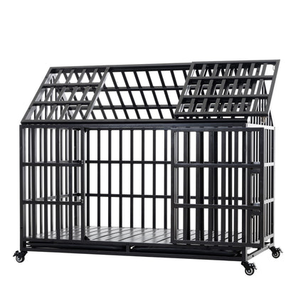 Heavy Duty Dog Crate Lockable Wheels