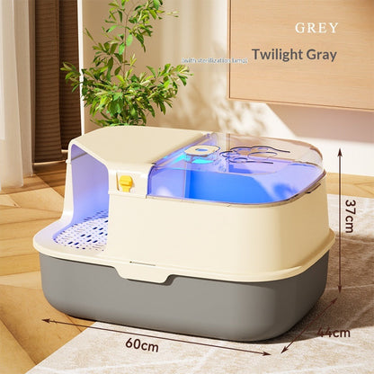 Enclosed Splash-Proof Cat Litter Box