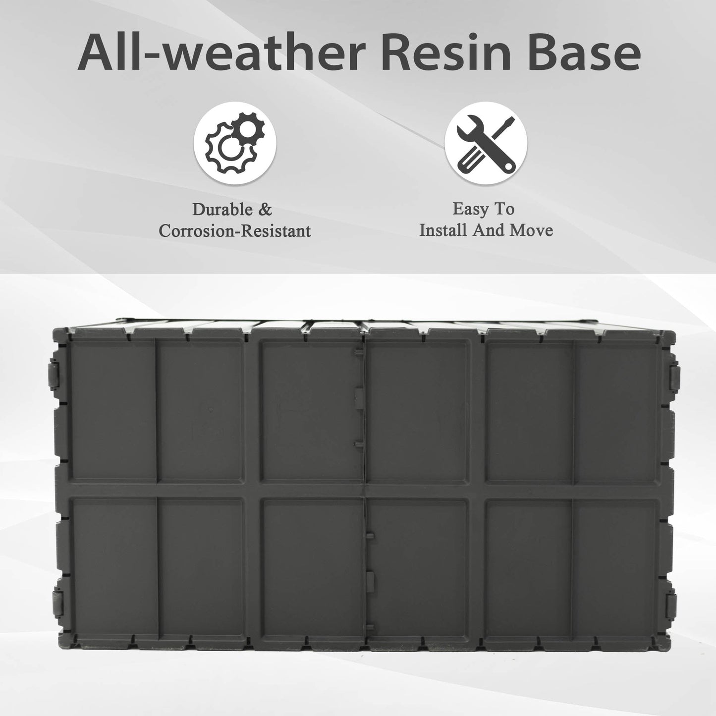 100 Gallon Outdoor Storage Deck Box Waterproof, Large Patio Storage Bin