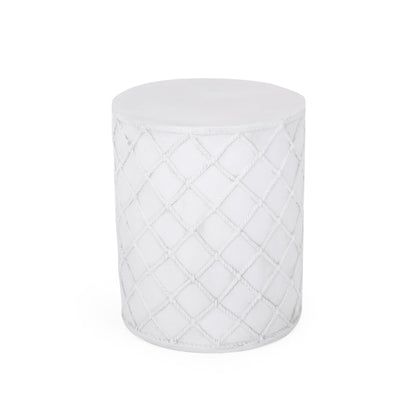 End Table, Outdoor - Antique White