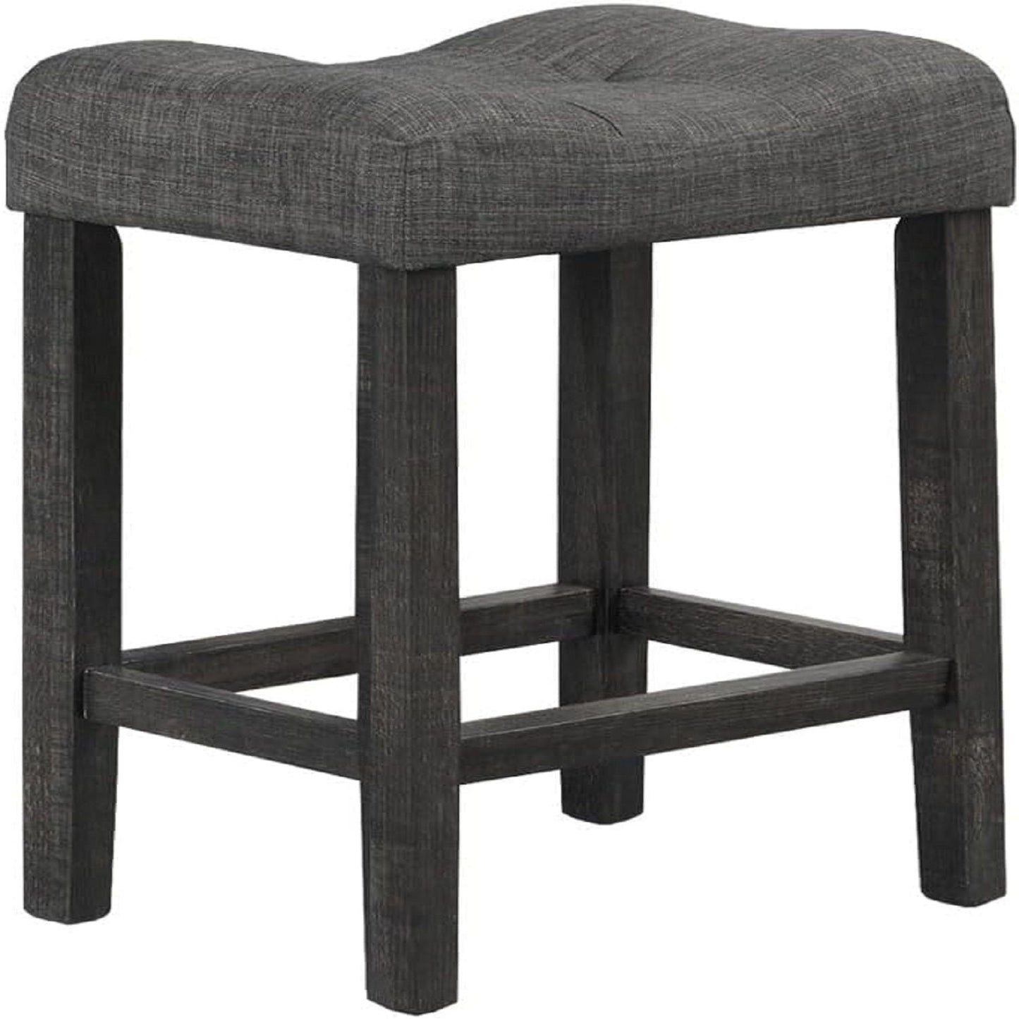 Transitional Counter Dining Set With 4 Tufted Stools