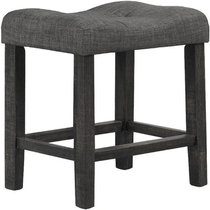 Transitional Counter Dining Set With 4 Tufted Stools