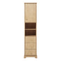 Tall Bathroom Cabinet With 1 Door, 3 Drawers, Open Storage - Wood