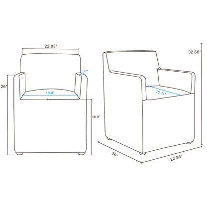 Anna - Square Armchair