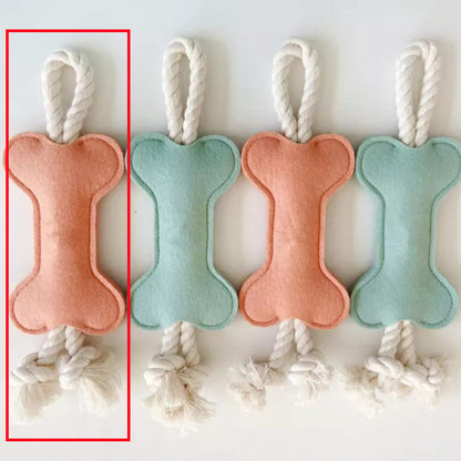 Pet Bone Shape Toy Creative Knot Felt Resistant To Bite Molars
