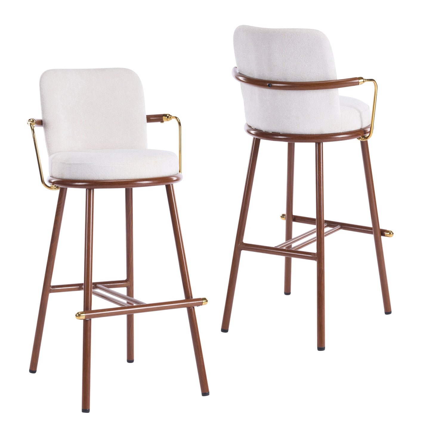 Chaya Indoor Upholstered Bar Stool with Metal Frame