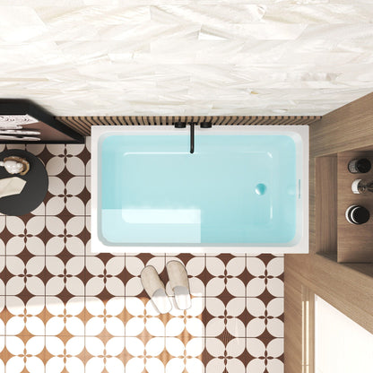 Freestanding Bathtub With Drain, Rectangular Shape