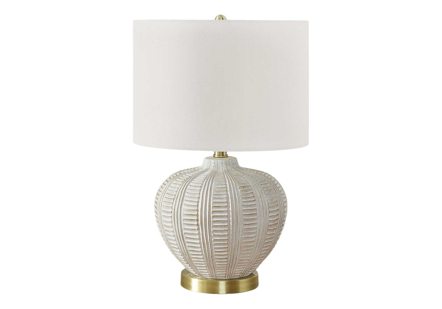 Transitional Lighting Table Lamp in Cream Resin