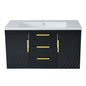 Wall Mounted Bathroom Vanity With Sink and Floating Storage Cabinet
