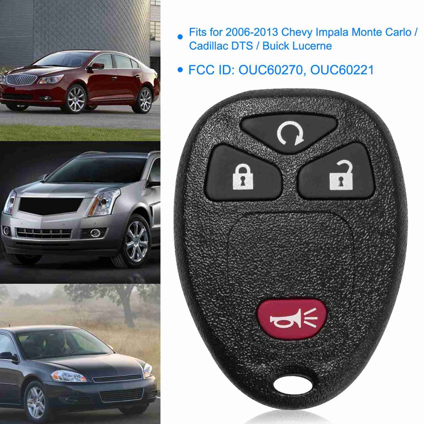 2 Keyless Fob Cases for OUC60270 – Button Pad Only