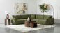 Elysia 5-piece Chenille Upholstered Modular Sectional Sofa Green