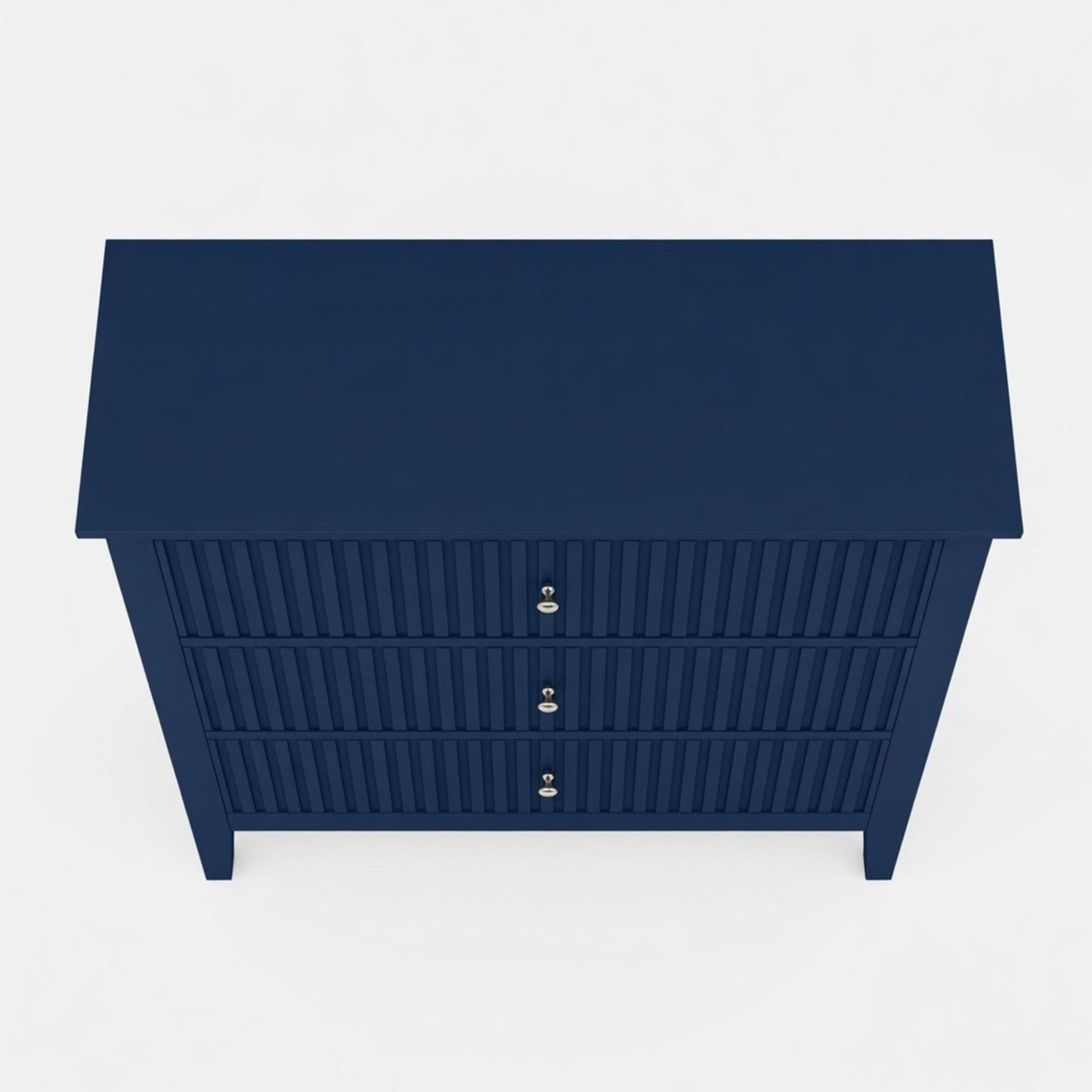 Fluted 3 Drawer Nightstand With Soft Close Slides