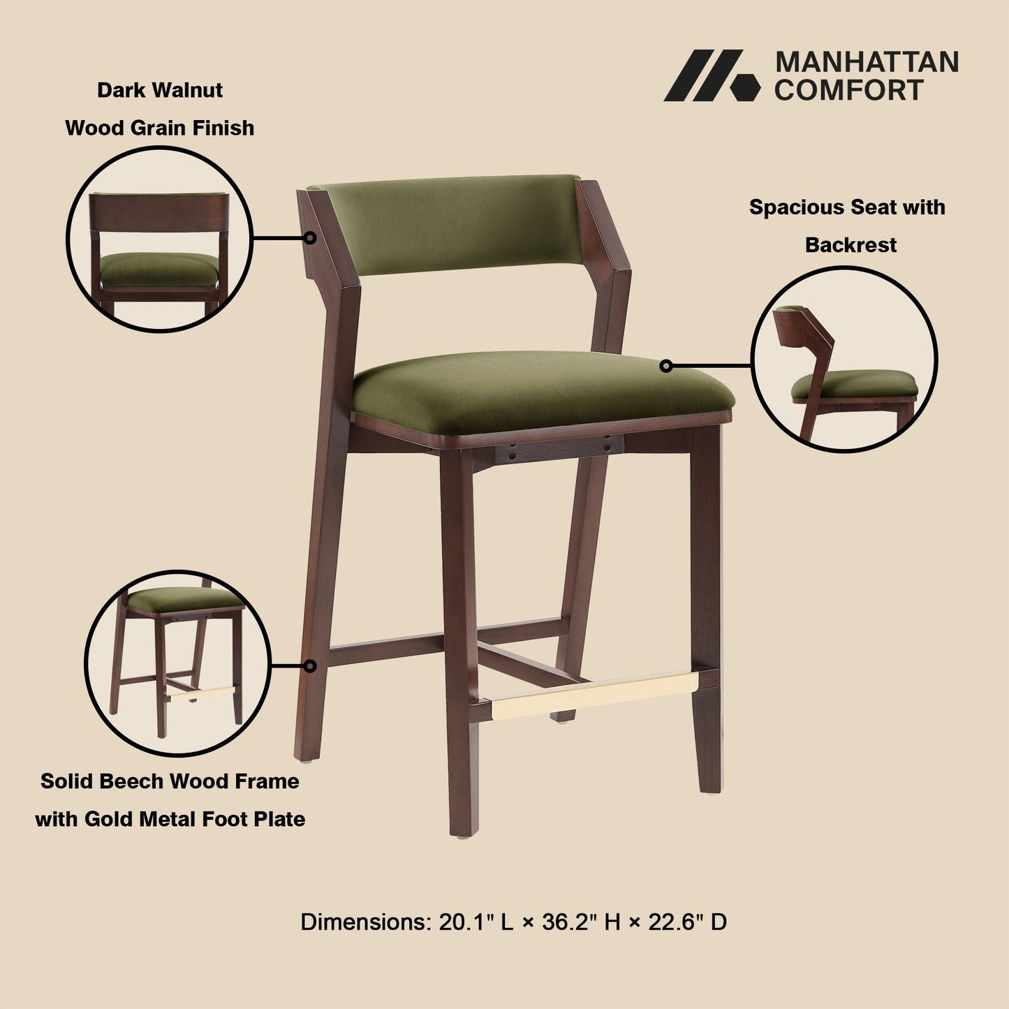 Patricia - Counter Stool