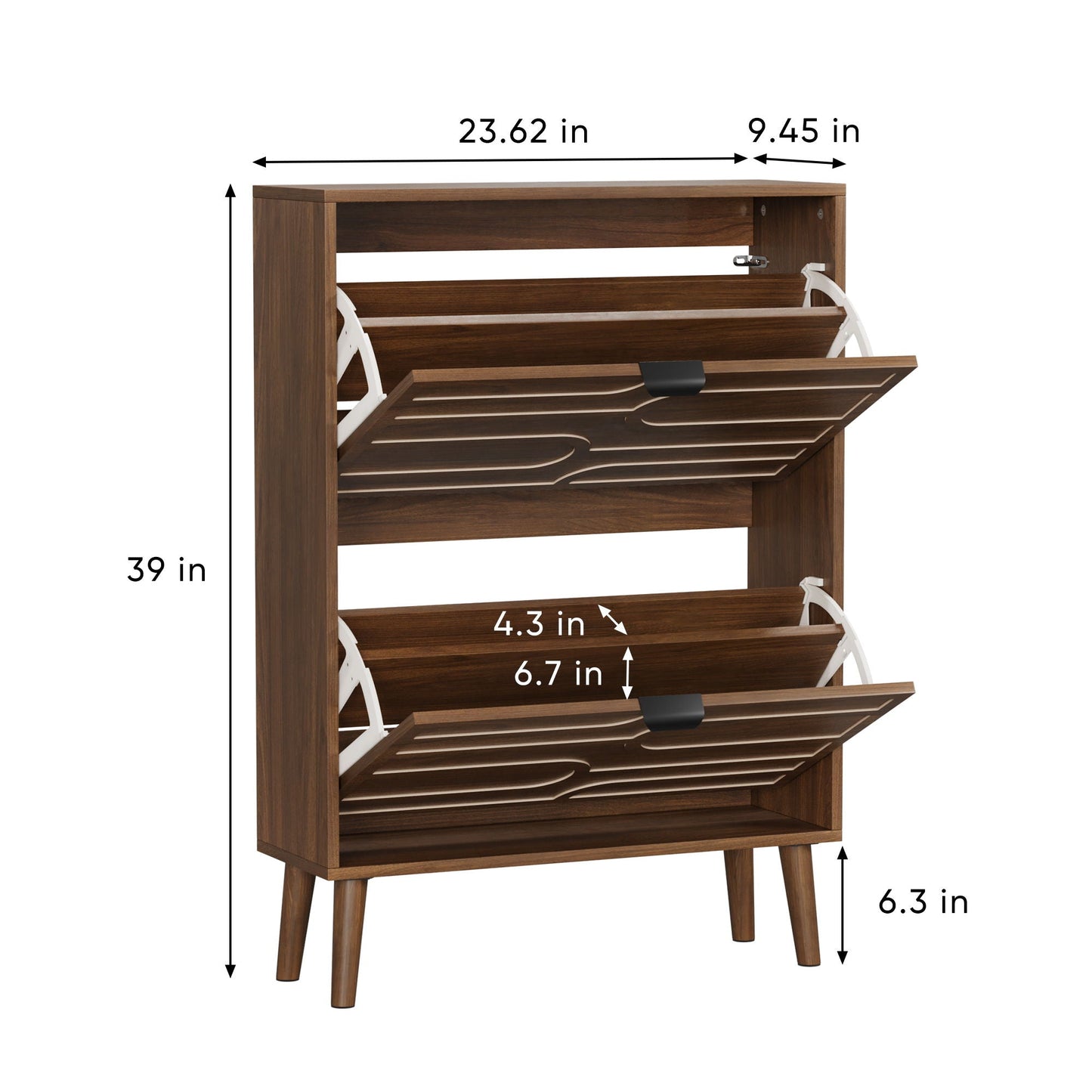 Medieval - Independent Shoe Cabinet With 2 Flip Drawers