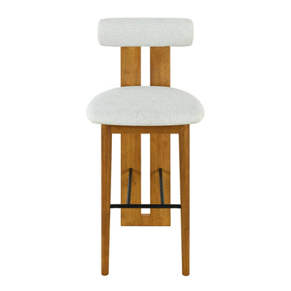 Renee Indoor Wooden Upholstered Barstool