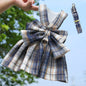Pet Plaid Skirt Chest Strap Hand Holding Rope