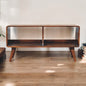 Solid Wood Curved Chestnut Media Unit