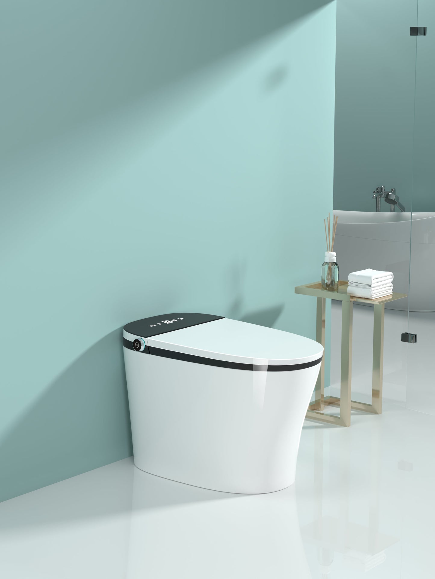 Smart Toilet with Bidet Built In, Heated Seat, Auto Flush, and LED Display