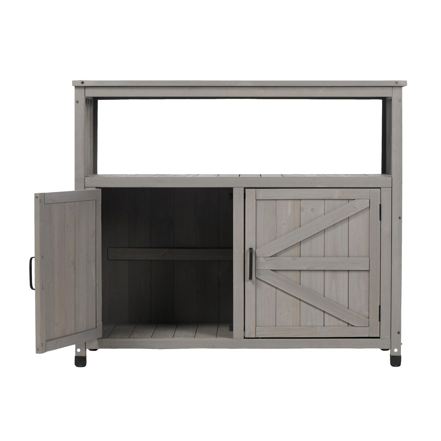 Patio Bar Table Set With Storage