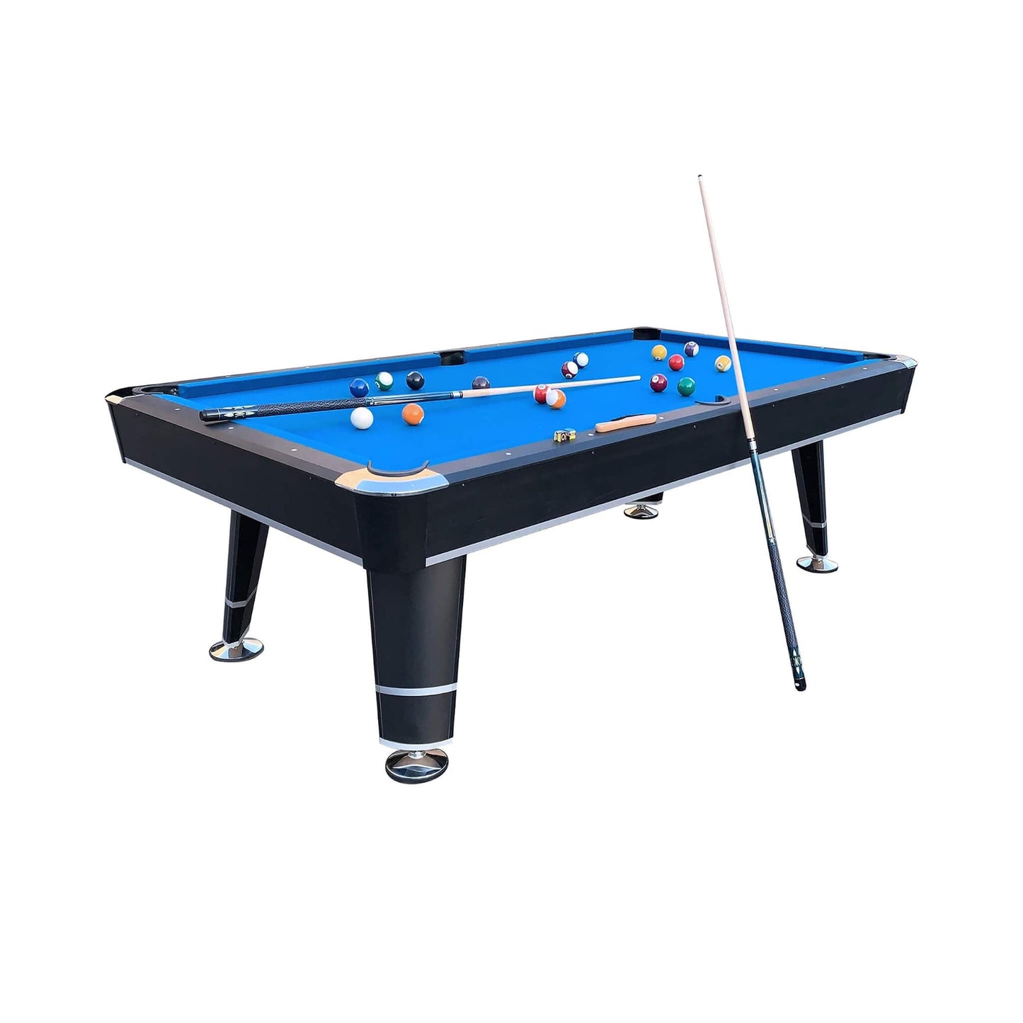 8-Foot Professional Blue Billiard Pool Table With Cues And Balls (SAK31628)