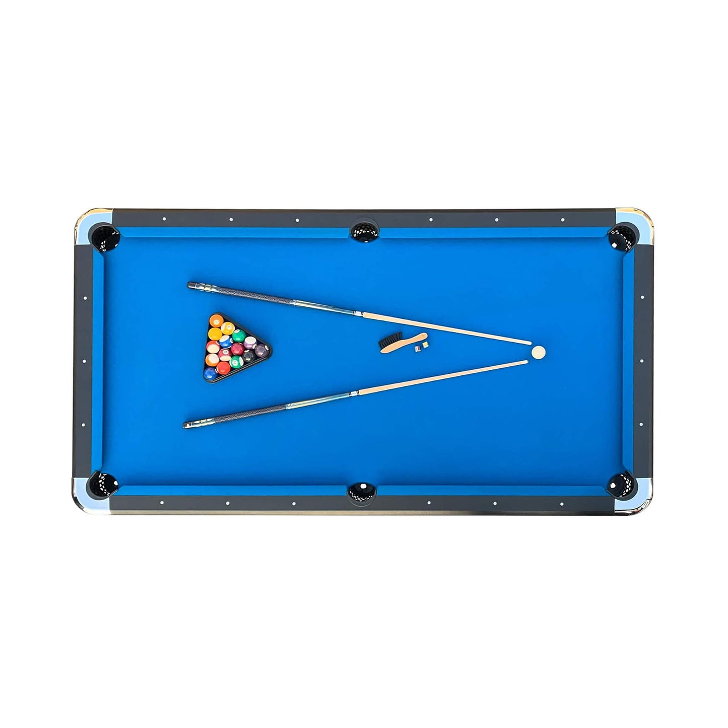 8-Foot Professional Blue Billiard Pool Table With Cues And Balls (SAK31628)