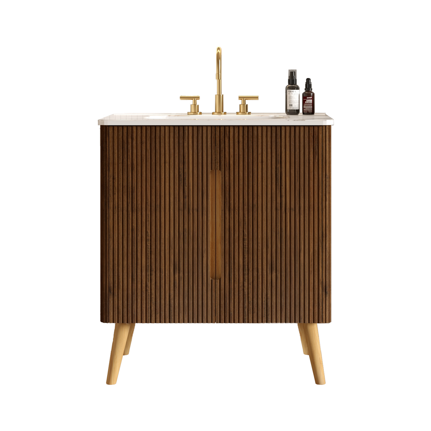 Etna 30"F Striped Bathroom Vanity