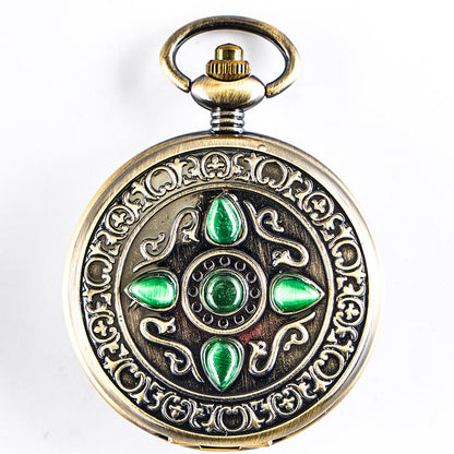 Retro Flip-Open Mechanical Pocket Watch