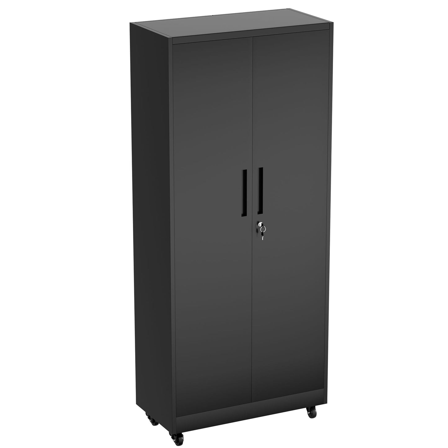 Heavy Duty Rolling Cabinet With Lock, Garage Storage Cabinet, 4 Adjustable Shelves For Tool Organization