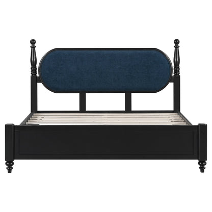 Queen Bed Frame, Solid Wood Platform with Slats