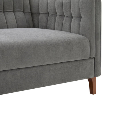 Modern 3 Seater Sofa Upholstered Couch with Curved Armrests