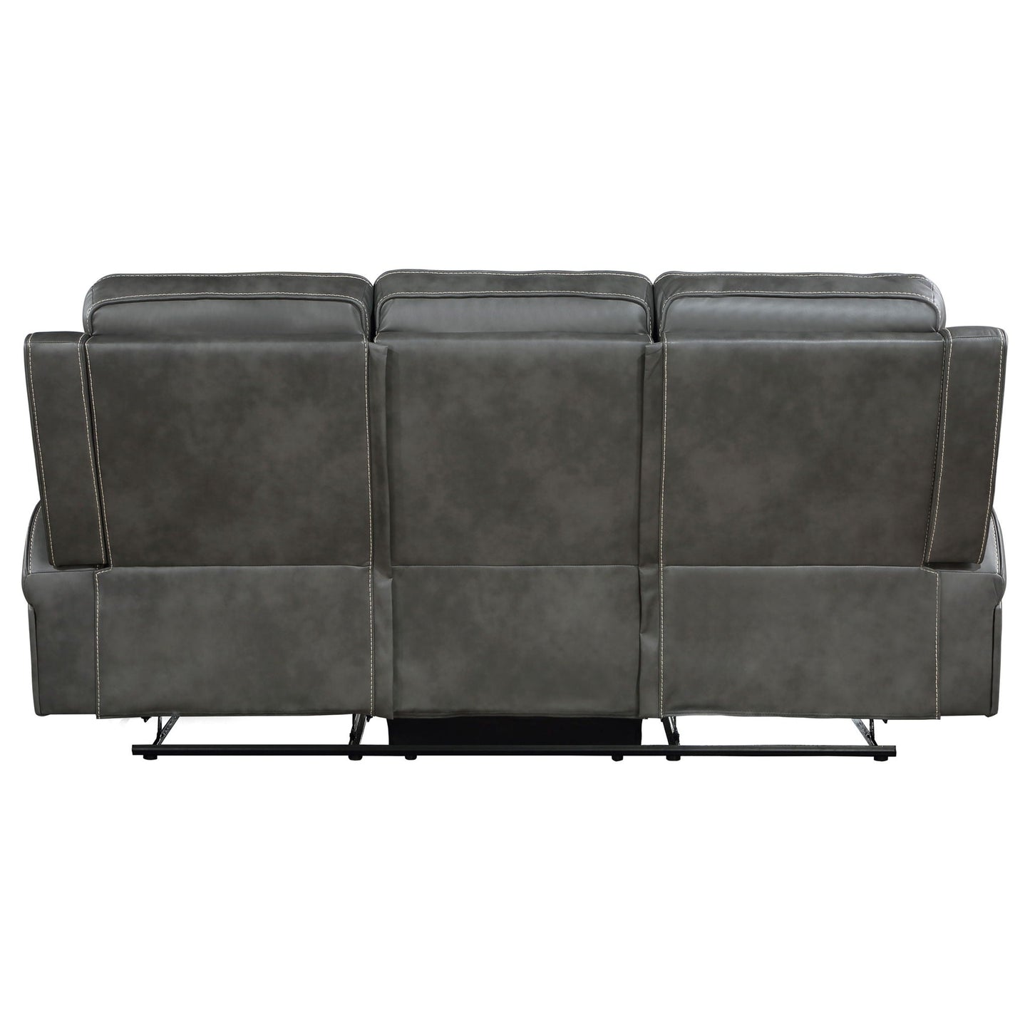 Forrest - Motion Reclining Sofa Comfort With Elegant Tufting And Wide Track Arms - Gray