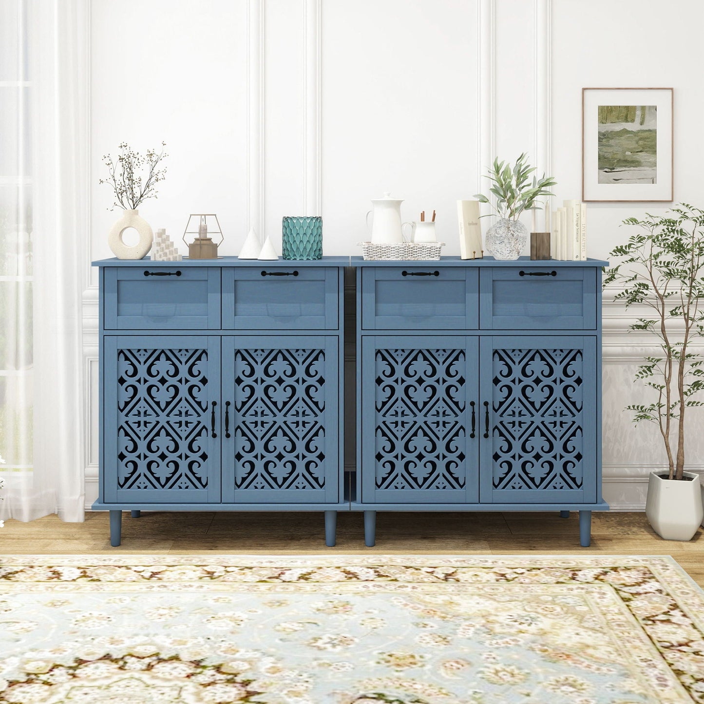 2 Door 2 Drawer Elegant Cabinet