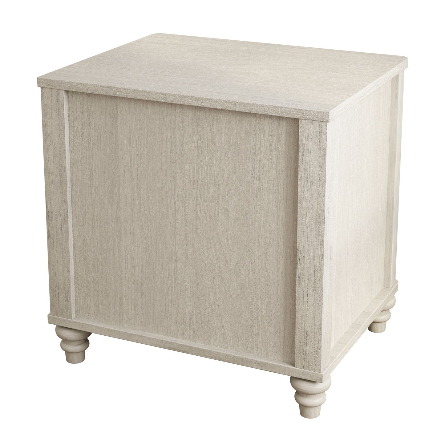 Fluted Nightstand With 3 Drawers