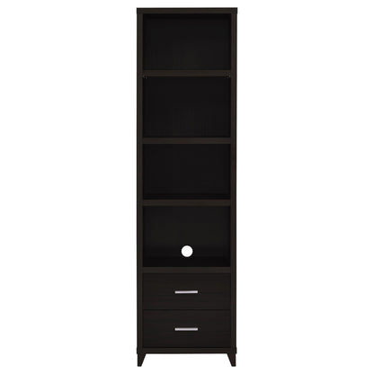 Lewes 4-shelf Engineered Wood Media Tower Cappuccino