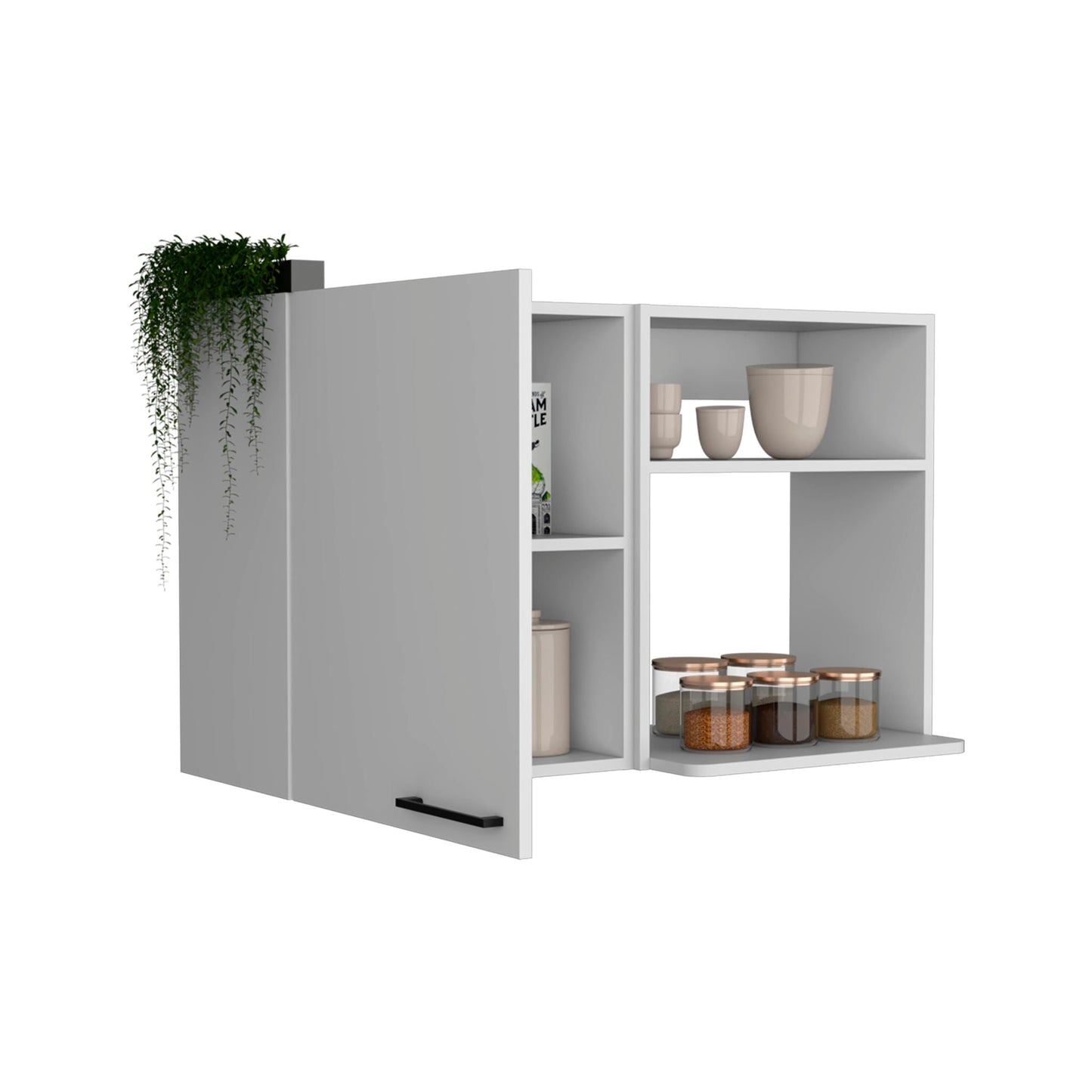 Burwood Kitchen Wall Cabinet with 2 Doors and Shelves - White