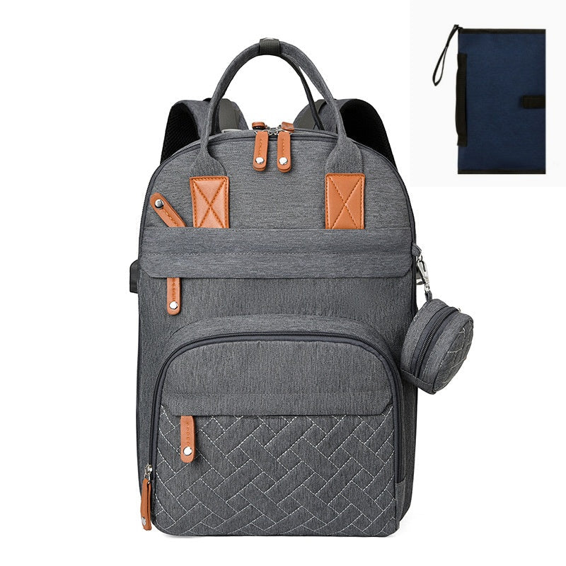Multi-functional USB-charging Stroller Bag With Separate Dry And Wet Compartments