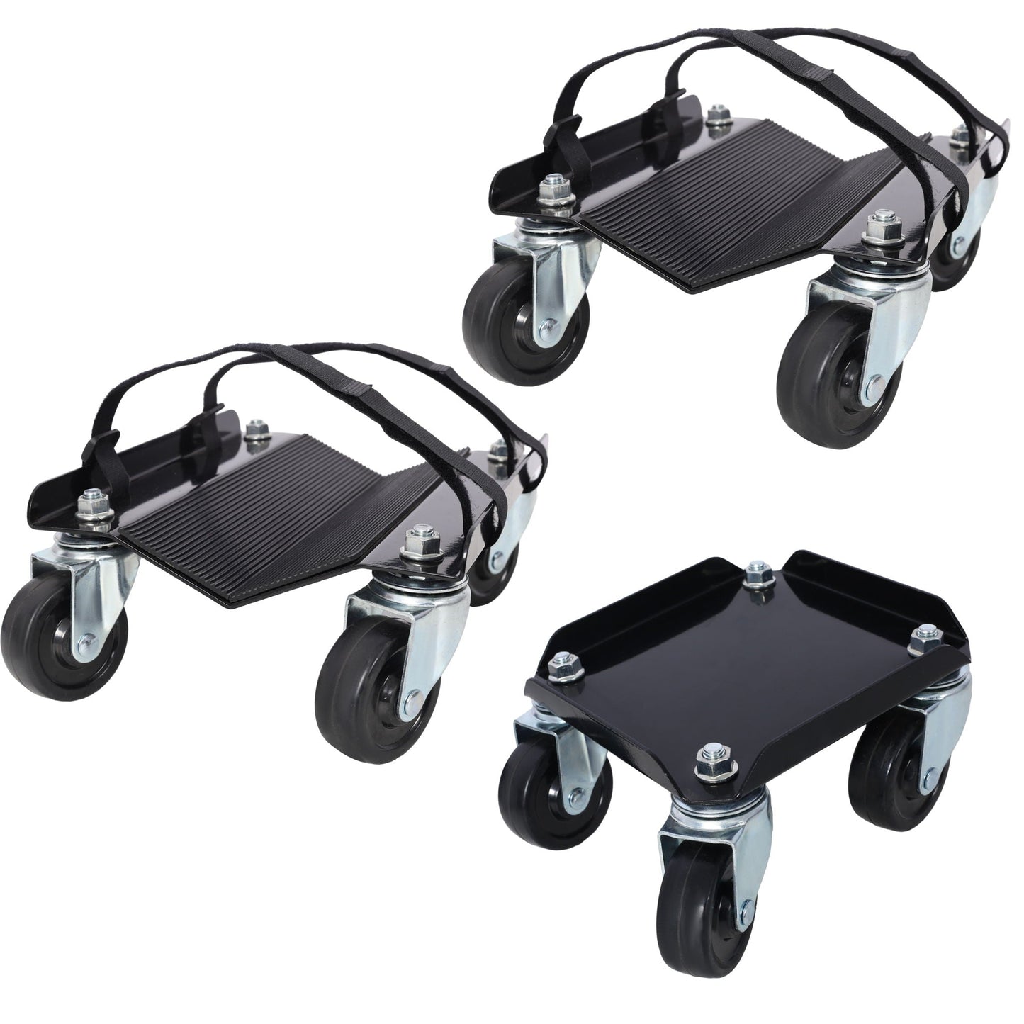 Heavy Duty Steel Snowmobile Dolly with V Slide and Swivel Casters