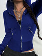 Zip-Up Long Sleeve Hoodie