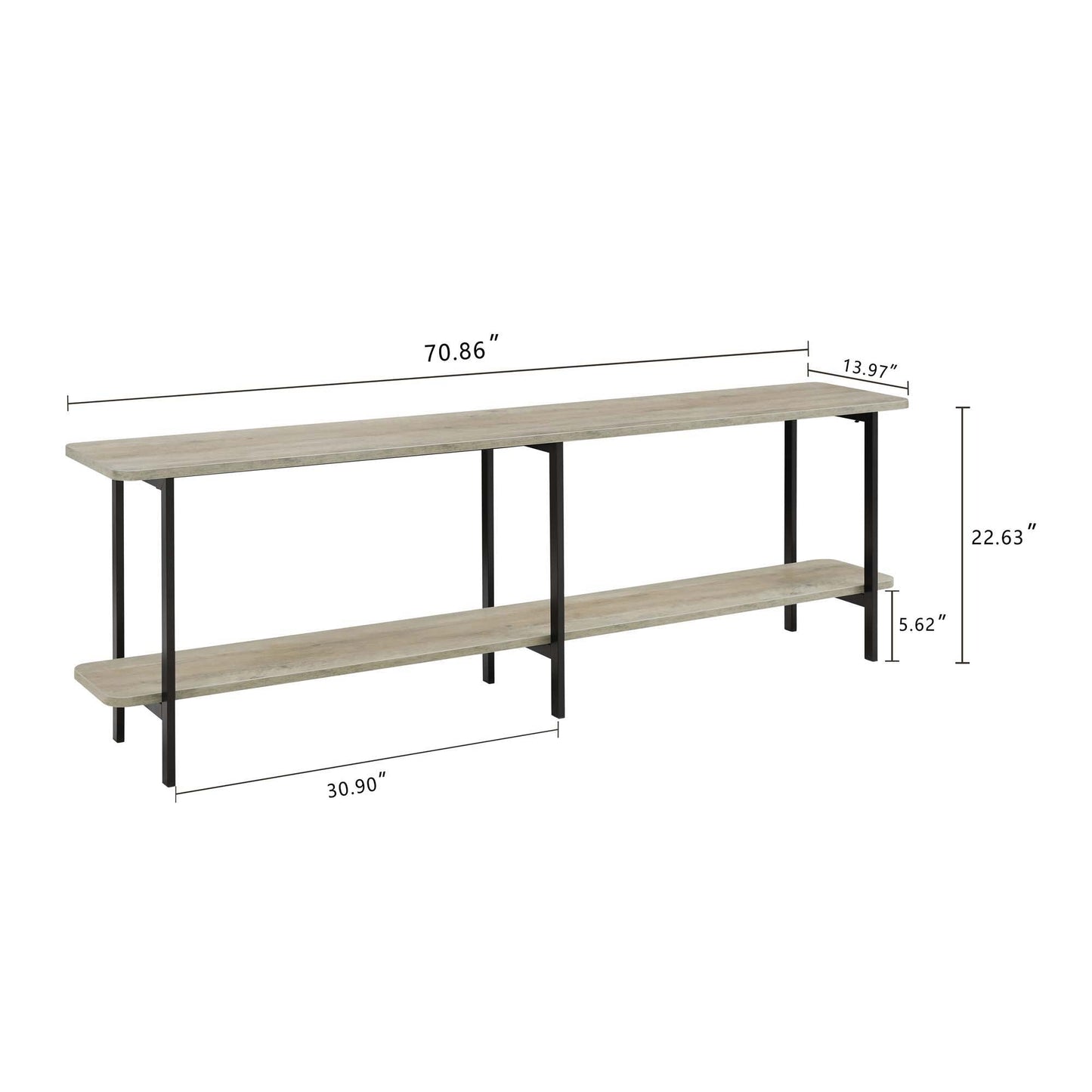 Celine - 2 Shelf Console Table