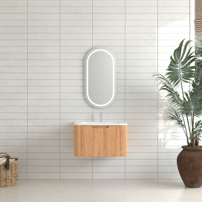 24" Wall-Mounted Floating Bathroom Vanity