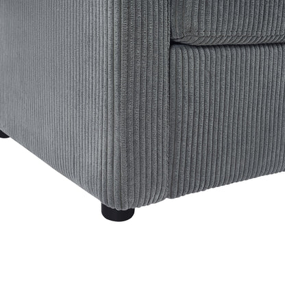 Sleeper Sofa With Foldable Mattress, USB Ports, Side Table & Storage Pocket