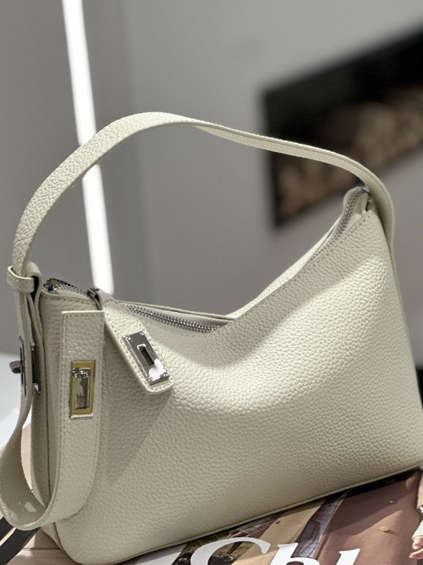 First-layer Cowhide Underarm Bag, New High-end Niche Design, Handbag, High-end Shoulder Pillow Bag