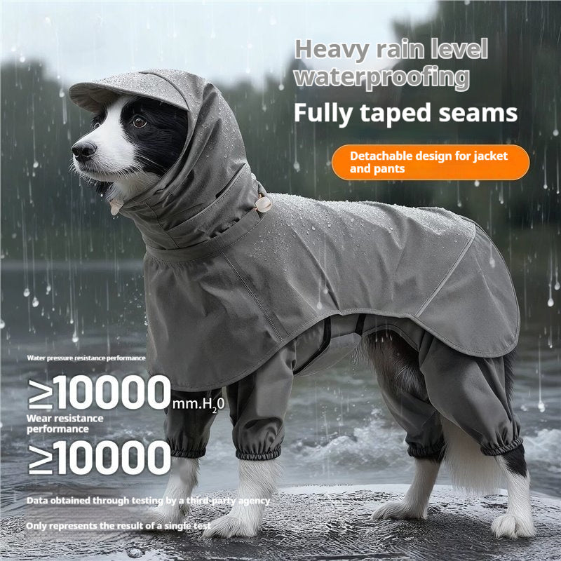 Split-style Anti-dirt Pet Raincoat Set