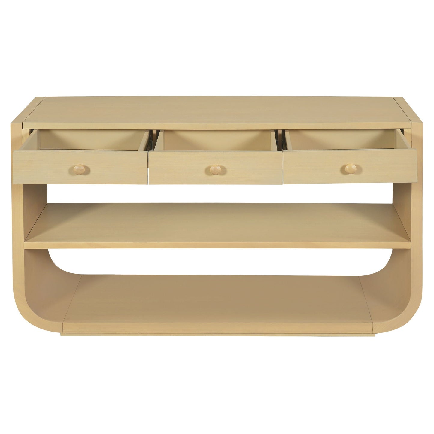 Console Table With 3 Soft Close Drawers & 2 Open Shelves