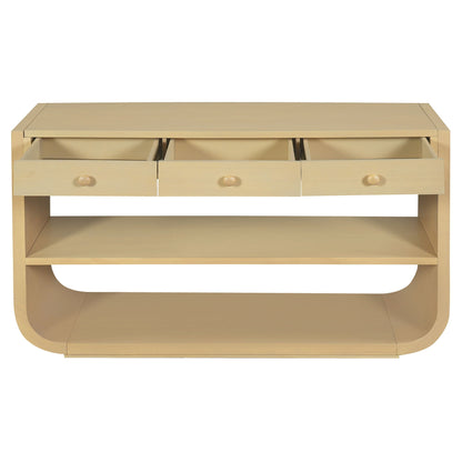 Console Table With 3 Soft Close Drawers & 2 Open Shelves