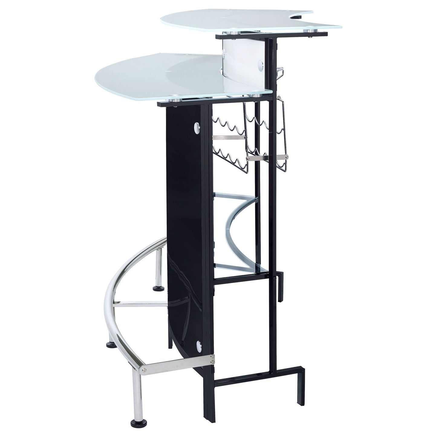 Keystone - Home Bar With Stemware & Wine Storage - Black