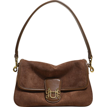 Elegant Autumn Soft Suede Underarm Bag - Stylish Crossbody Shoulder Bag with Large Capacity for Versatile Women