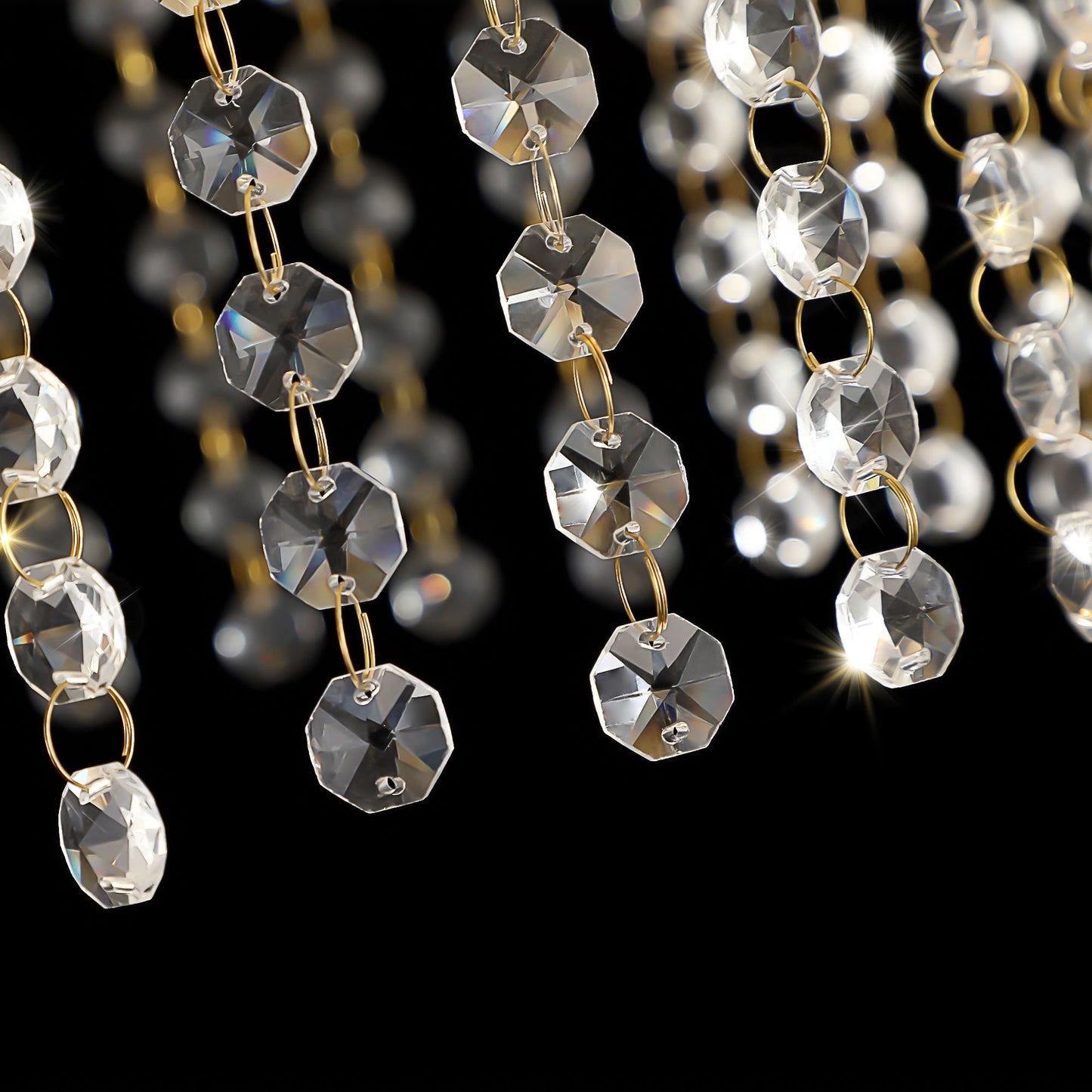 8-Light 23.6' Wide Crystal Waterfall Chandelier