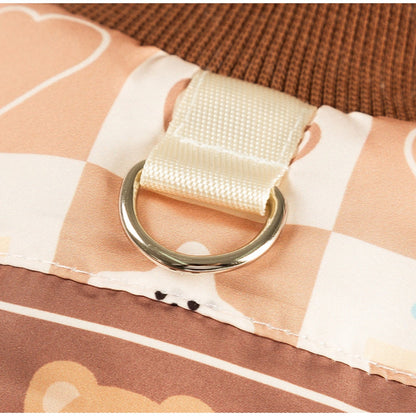 Thick And Warm Two-legged Cotton-padded Clothes For Cats In Autumn And Winter, Fully Printed Retro And Traceable Vests. Dog Pet Clothing